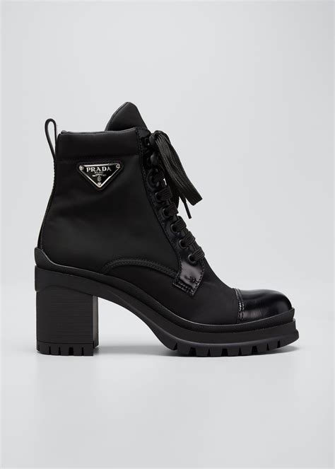 prada brown boots|prada block heel bootie.